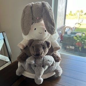 Pottery barn plush stacker animals